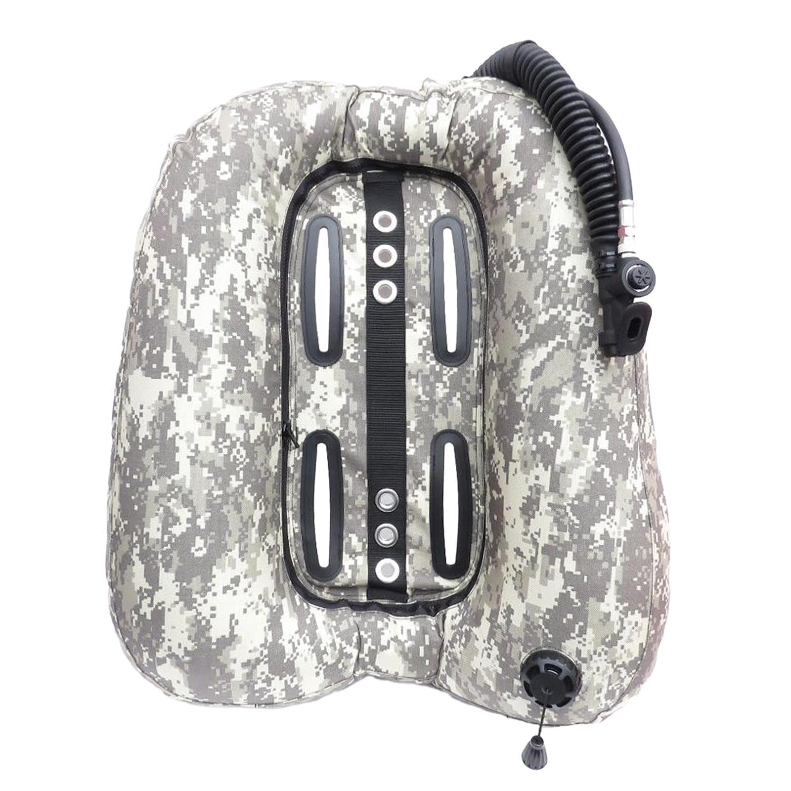 Fancyes Scuba Diving Donut Wing Tank,Diver Gear 45lbs Equipment BCD Buoyancy Compensator Scuba BCD Set for Underwater Men and Women, White Grey