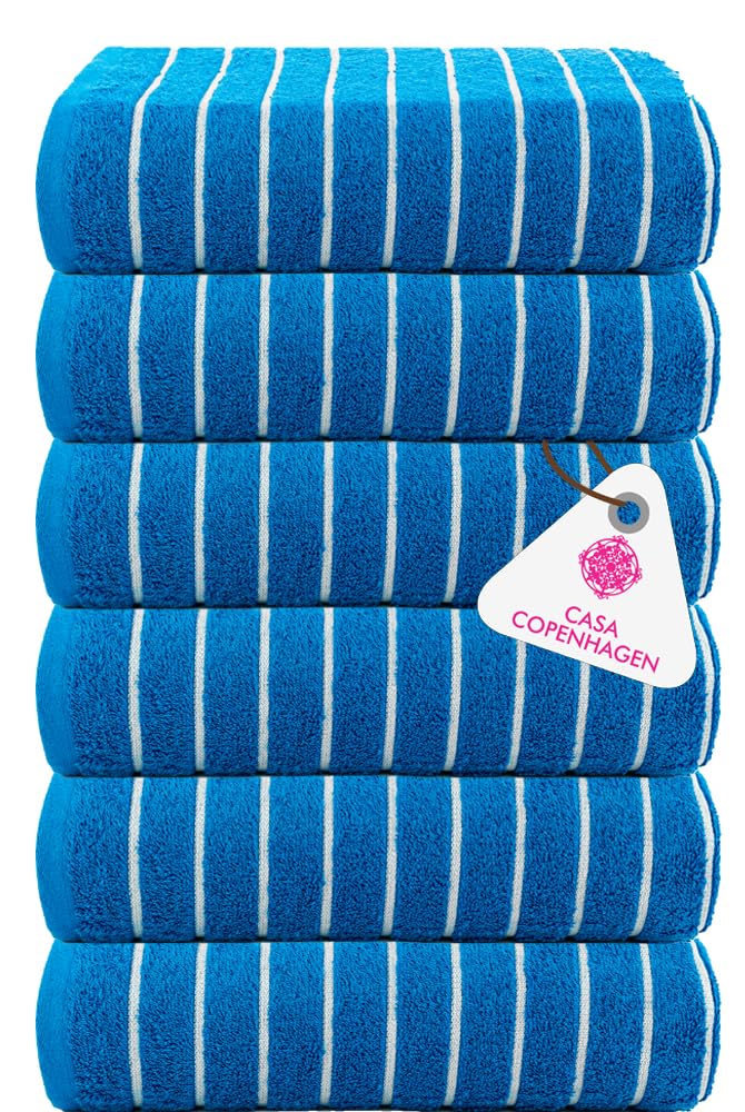 Casa CopenhagenEgyptian Cotton Ecstatic 6 Pcs Face Towel (30 X 30 cm) Colour : Electric Blue