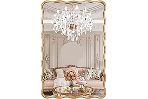 Gold Ripple Rectangle Bathroom Mirror: A Statement of Art and Elegance