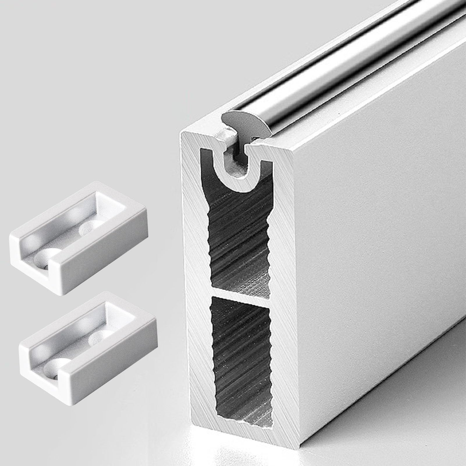Grêle suspendue de garde-robe, rail de garde-robe en aluminium