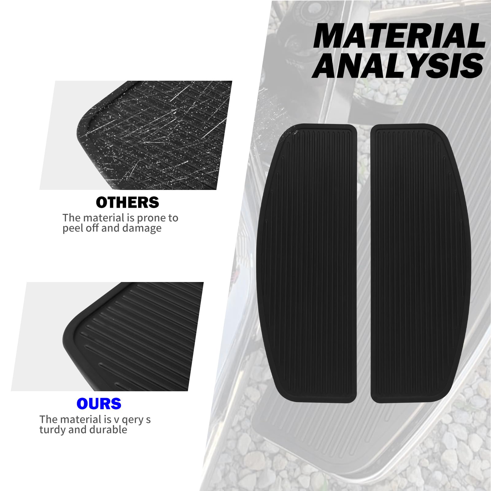 Rubber Rider Insert Floorboard Footboard Footpeg Pad For Harley Road