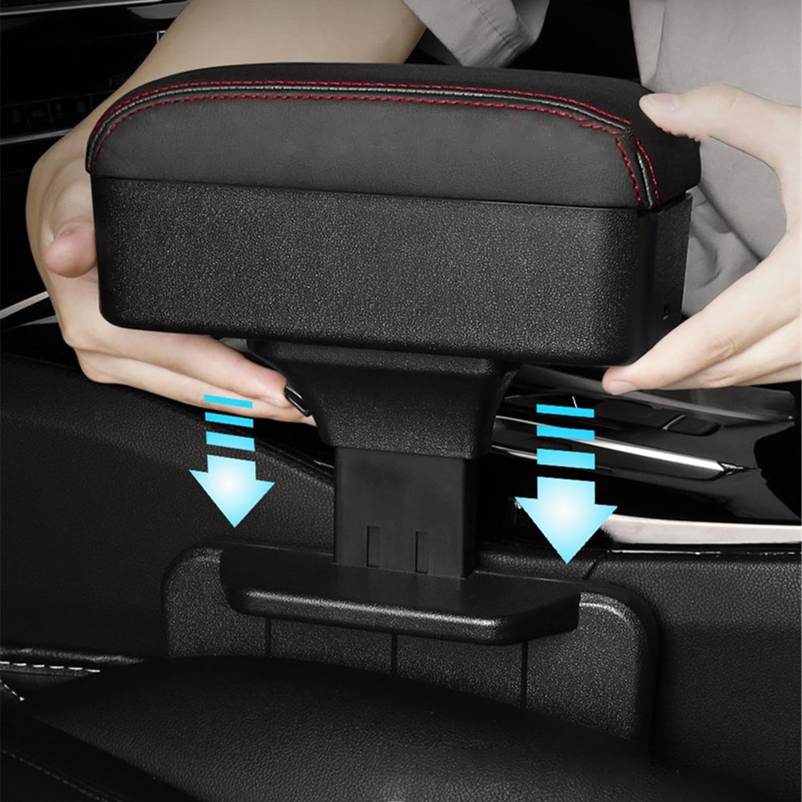 Car Armrest Storage Box, regulowana podk?adka pod rami?, uchwyt nadgarstek, du?a pojemno??, organizer siedzenia, organizer siedzenia, regulacja wysoko?ci, uchwyt kubek, akcesoria