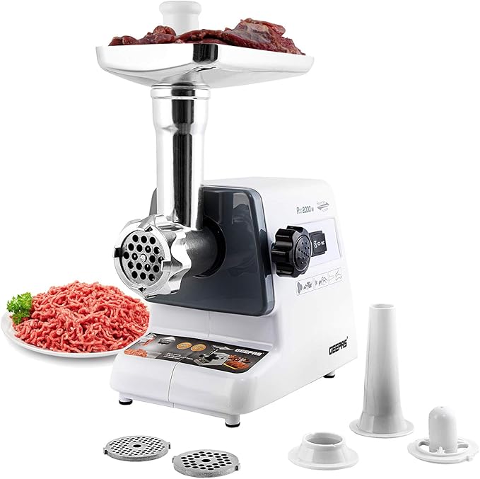 Geepas Electric Meat Grinder, Capacity 1 Kg. White, GMG767 Buy Online