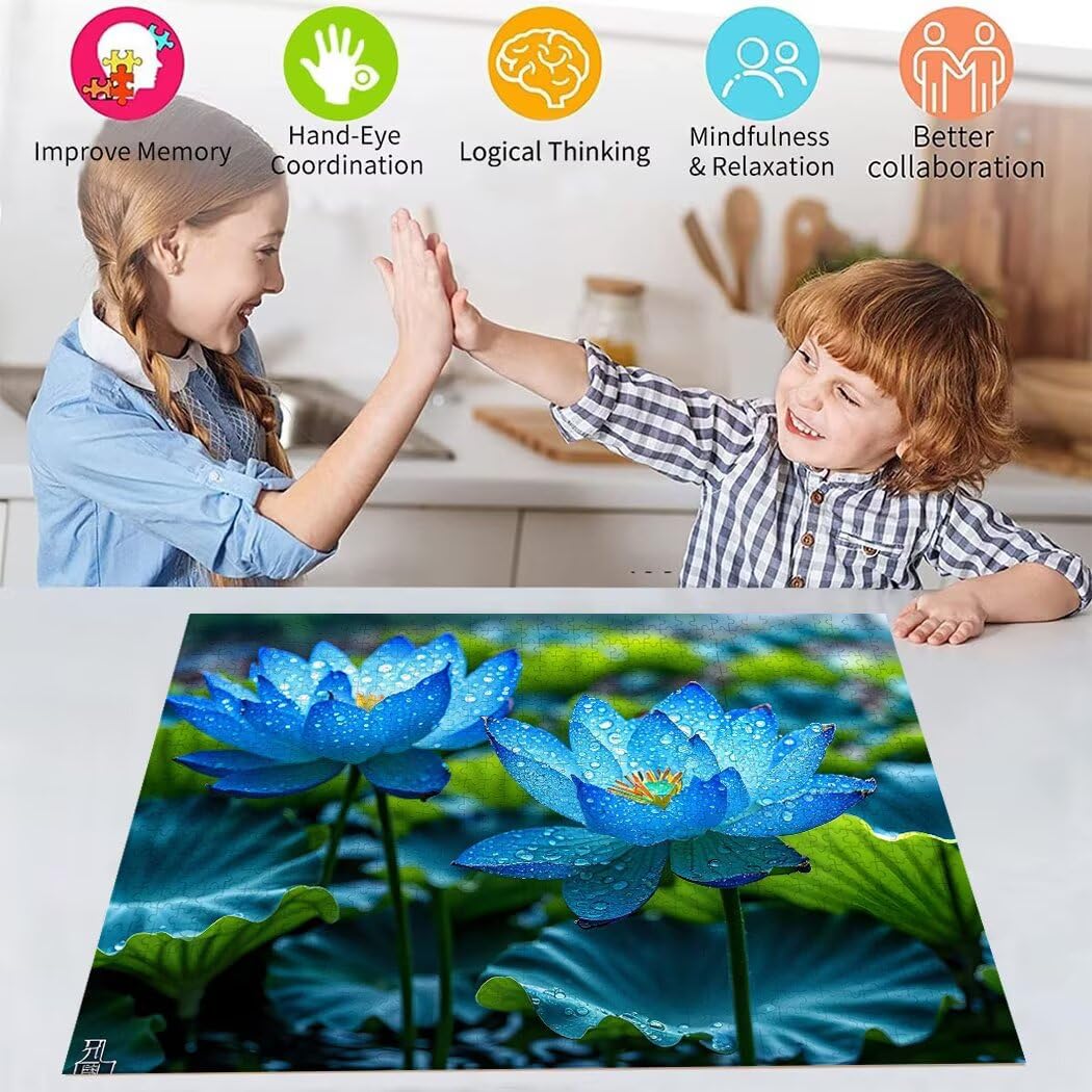 Puzzle 4000 Pièces Adulte Puzzle Lotus Puzzles Classiques, 4000 Pièces Jeu éducatif défi Jouet Puzzles Feuille Art DIY Jeu Occasionnel Jouets Cadeau Intéressants Ami De La Famille Approprié S-271