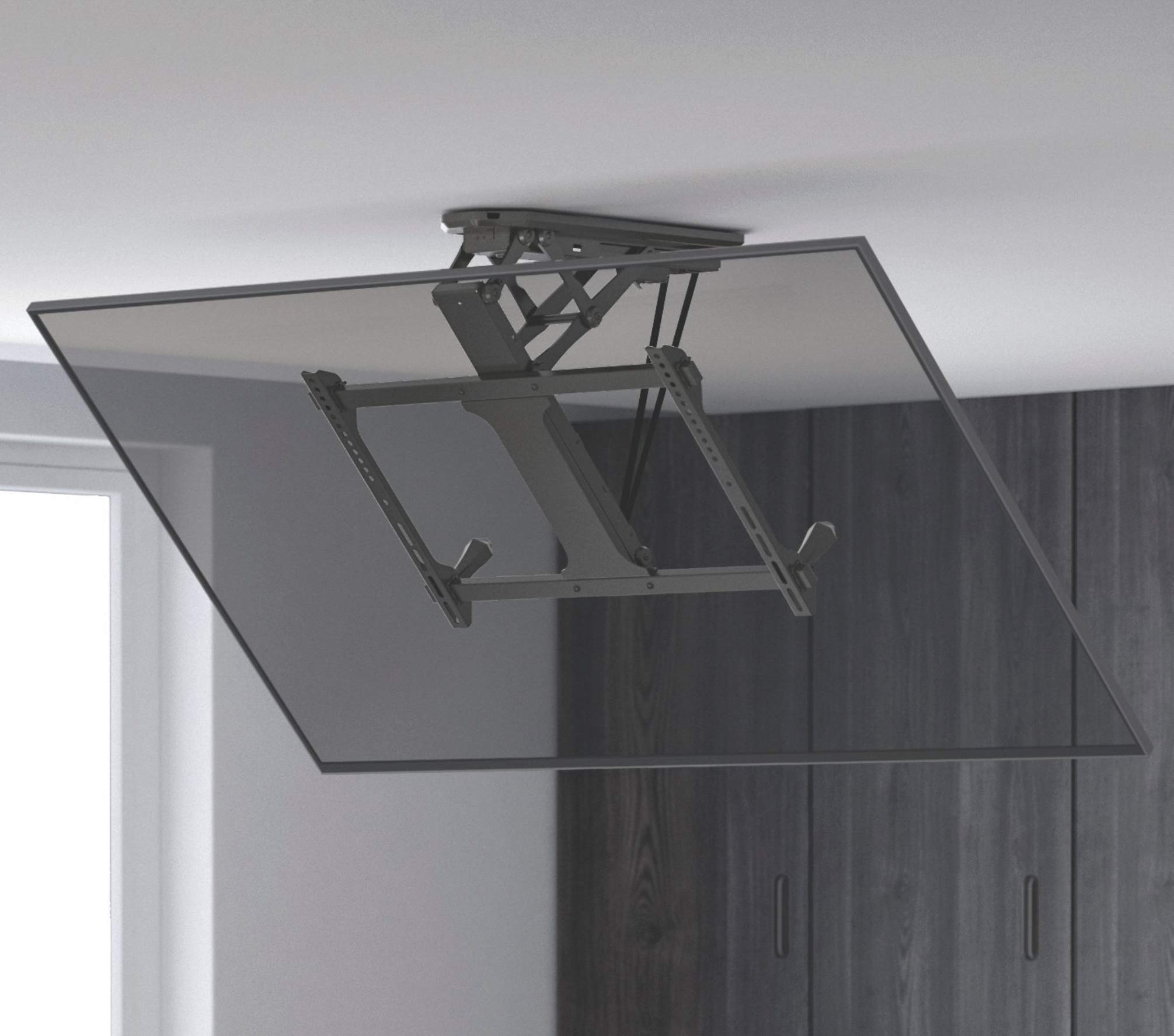 Buy Electric Motorised Ceiling TV Mount with Remote Control (Flip Down