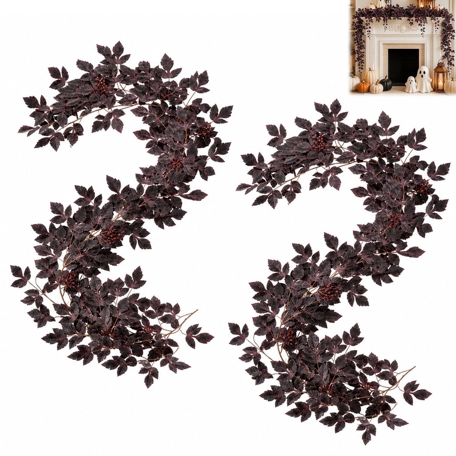 View 1 of 2 Pack 6 Ft Fall Garlands, Fall Decorations for Home