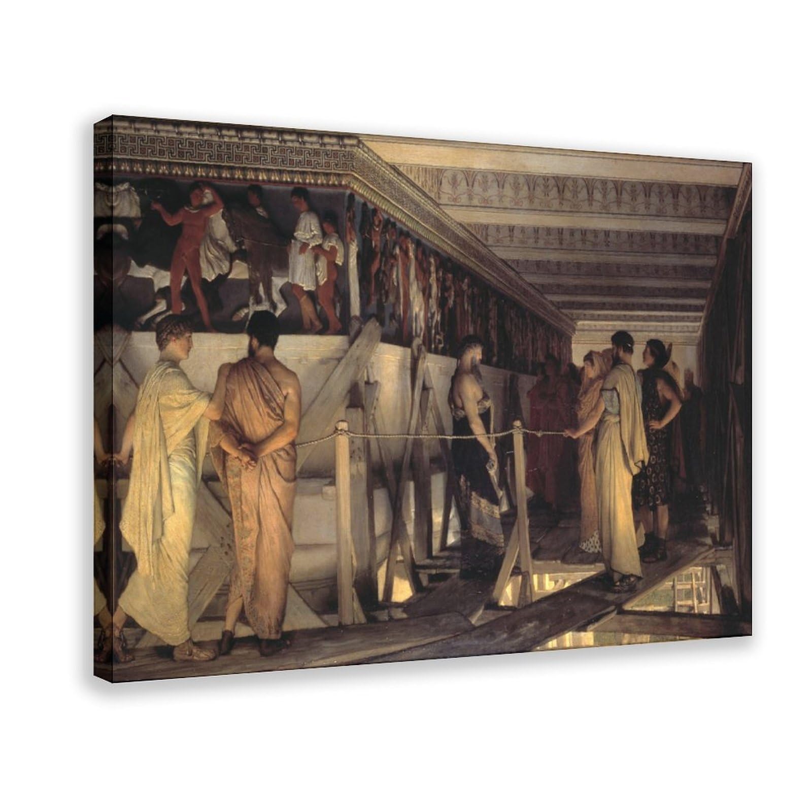 WCYB Phidias Showing The Frieze of The Parthenon to His Friends by Sir Lawrence Alma-Tadema Prints Posters Canvas Deco Paintings Wall Art For Office Living