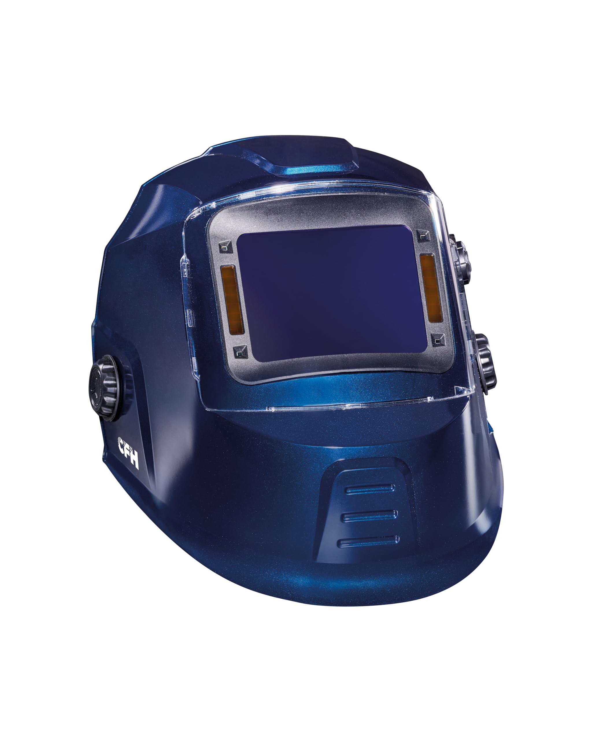 CFH Profi Automatik-Schweißhelm AS 843 – 4 Lichtsensoren, Memory-Funktion, Low-Battery-Anzeige, Sichtfeld 108 x 74 mm, UV/IR-Schutz DIN 16, für MMA, MIG, MAG, TIG, FLUX, PLASMA und Schleifen