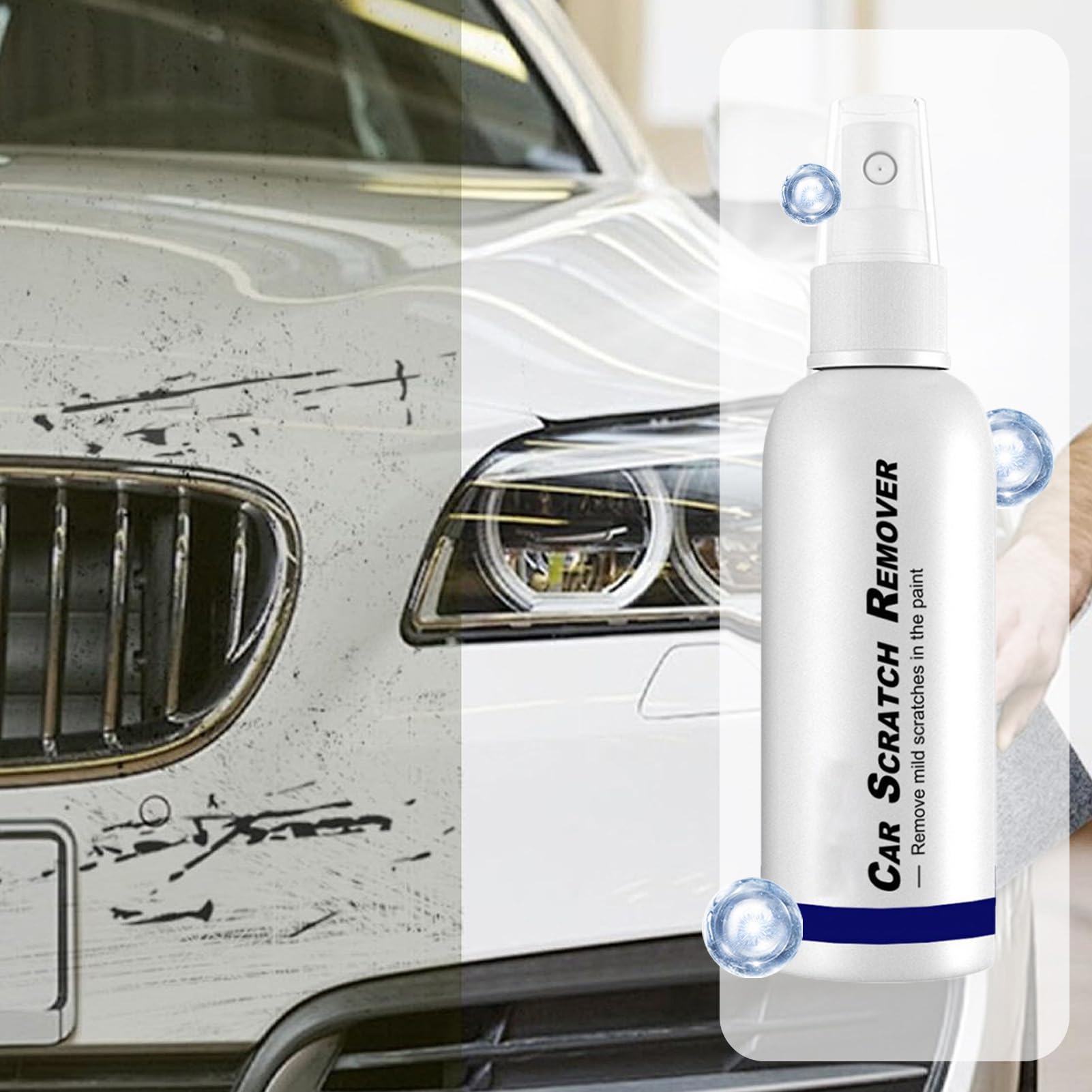 Nano Spray Do Usuwania Rys Samochodowych | 100ml Skuteczna Ochrona Auto Usuwacz Rys | Szybka Polerka Środek Do Pielęgnacji Lakieru | Pojazdów SUVów Samochodów Dostawczych