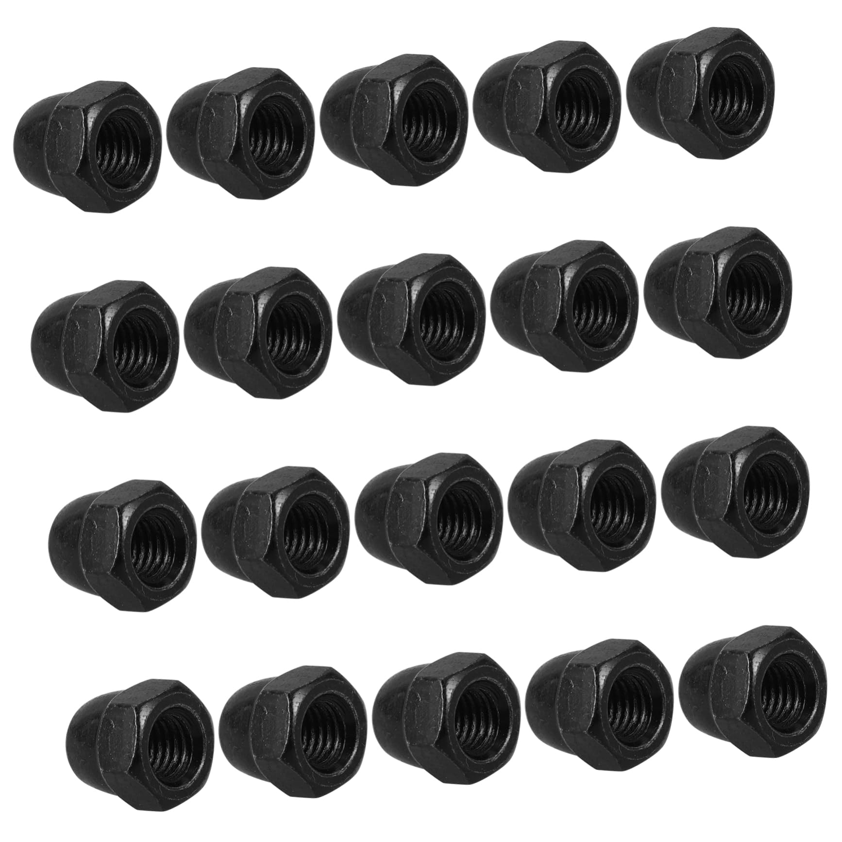 CIYODO Pcs Bolt End Cap Nuts Black Zinc Plated Screw Covers for Electric and Static Protection
