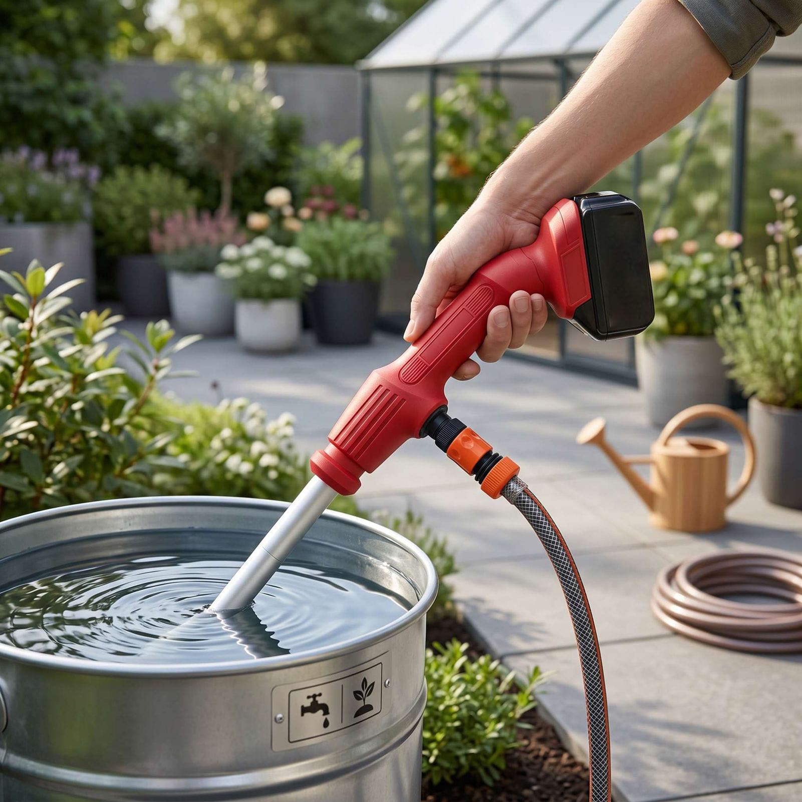 Sxhlseller Bomba de Transferencia de Agua Inalámbrica para Batería de 18 V, Bomba de Líquido Portátil sin Escobillas de 793 GPH para Riego Agrícola y Tareas de Drenaje de Emergencia 160 W