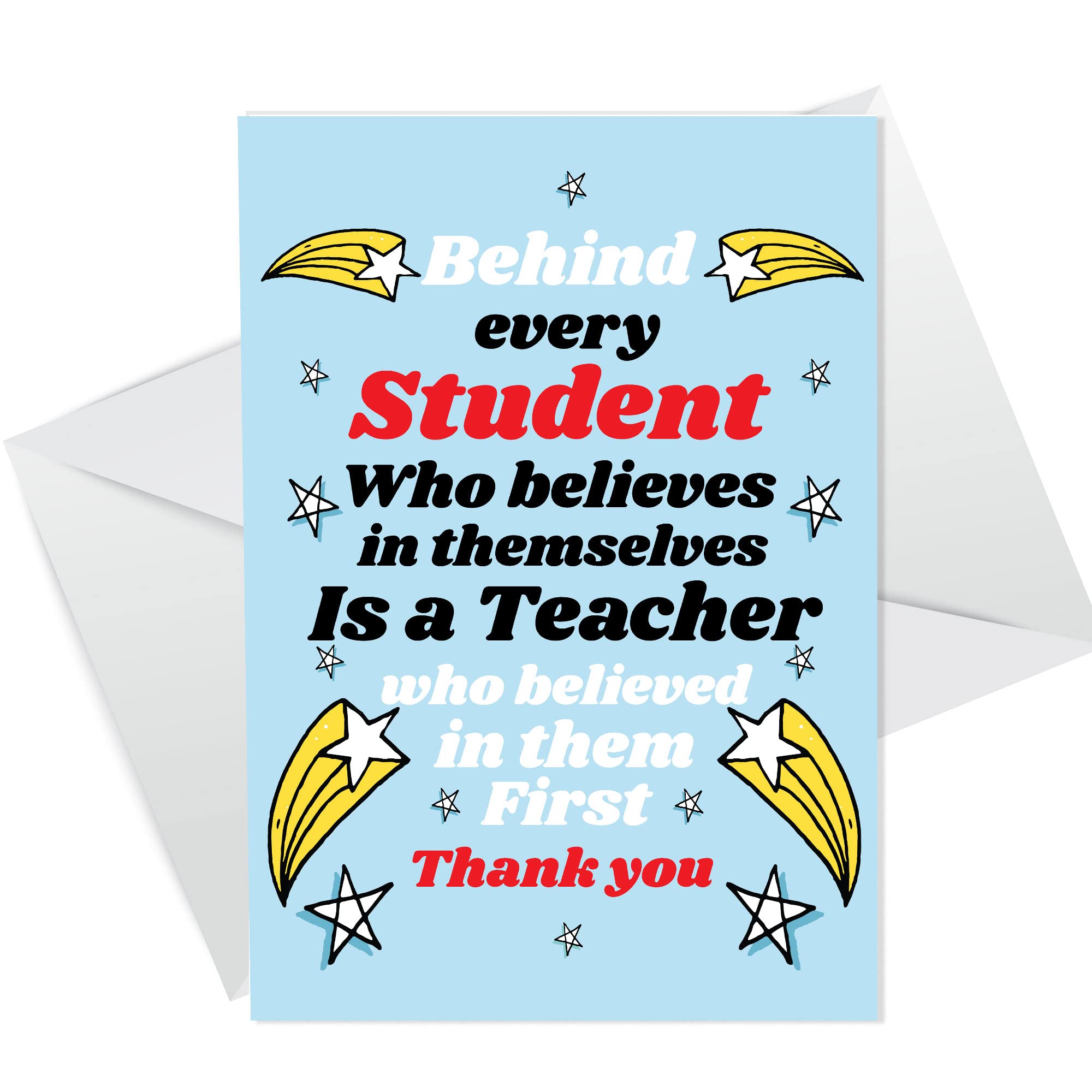 Thank You Teacher Card Teaching Assistant Card Nursery Teacher Card From Children Student