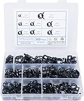 Vista 1 de Abrazadera de manguera de vacío de silicona para manguera de vacío de presión de baja presión, kit surtido de abrazaderas de aire -160 piezas