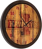 Vista 377 de The Fan-Brand NCAA Oklahoma Sooners: Faux Barrel Top Wall Clock Sports Team Bar Sign Décor - Home Man Cave, Party Decoration - Made On Demand