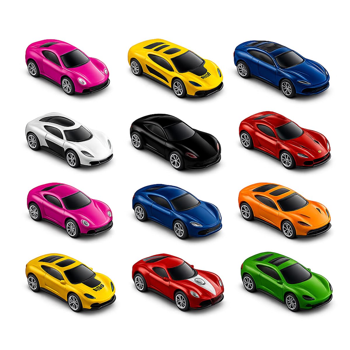 xwin sportseries Cars for Kids, Toddler Sports Car Truck Set, Die-Cast Metal Toy Cars for Kids, Durable Non-Toxic Racing Cars for Boys and Girls, Pretend Play Gift for Ages 3+ Years