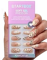 Vista 24 de BTArtbox Uñas postizas a presión con punta francesa, almendra, ajuste supremo, naturales, reutilizables, cortas, adhesivas, para mujer, regalo en 16