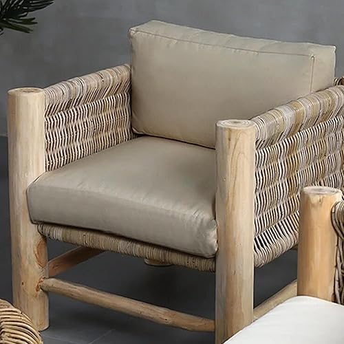 Miniatura 8 de Sqodok - Juego de 2 fundas de cojín de patio de 24 x 24 pulgadas, fundas de asiento de cojín impermeable, de repuesto, para muebles de patio, para