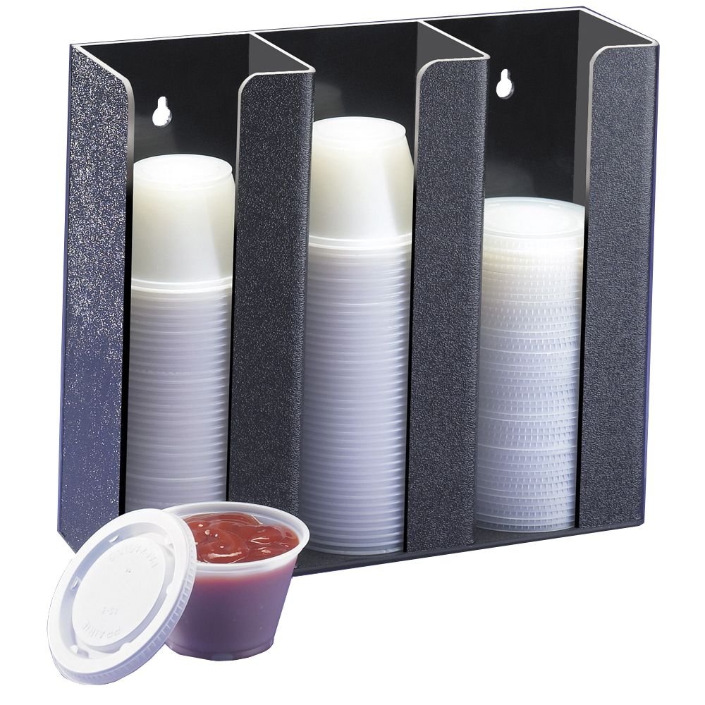 Ramekin/Lid Organizer by CAL-MIL – 13" W x 4.5" D x 9" H, Plastic, Black, Model 278-4
