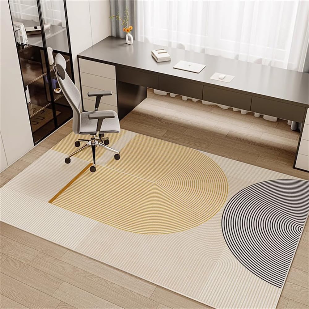 SSDDLZEQ Premium durable range Office Chair Mats, Suitable For Carpets And Hardwood Floors(Yellow,80x120cm)