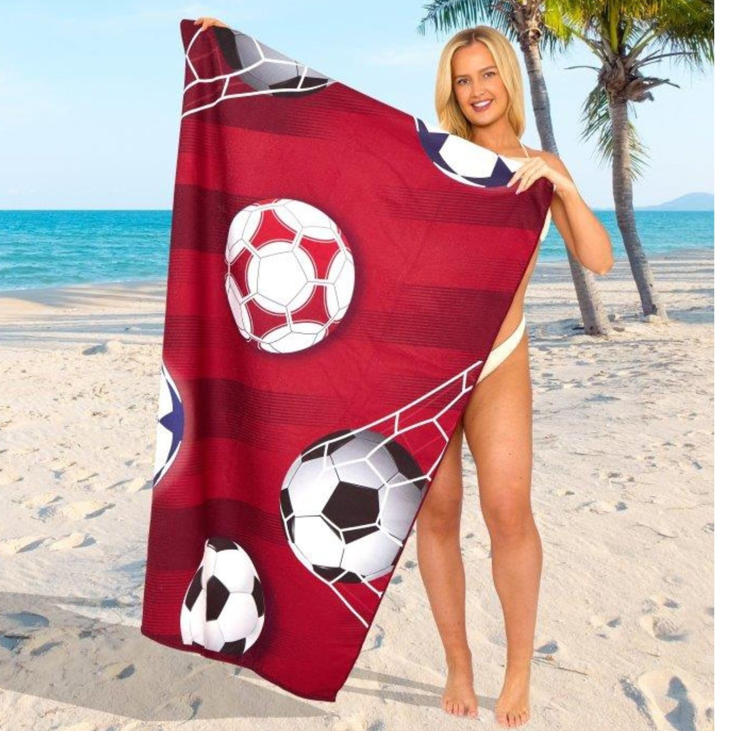 GC GAVENO CAVAILIA Extra Large Beach Towel for Adults - Quick Dry Microfibre Printed Beach Towels - Super Absorbent Beach Towel for Swim (180 x 100 cm) - (1 Piece) Soft, Sand Free,Lightweight - Multi — view 9