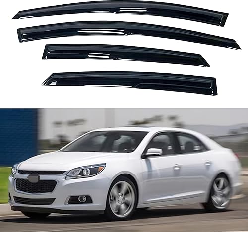 Miniatura 99 de IG - Visera para ventana de automóvil, protector contra la lluvia, el sol y el viento, con cinta adhesiva, deflector extraduradero para ventana