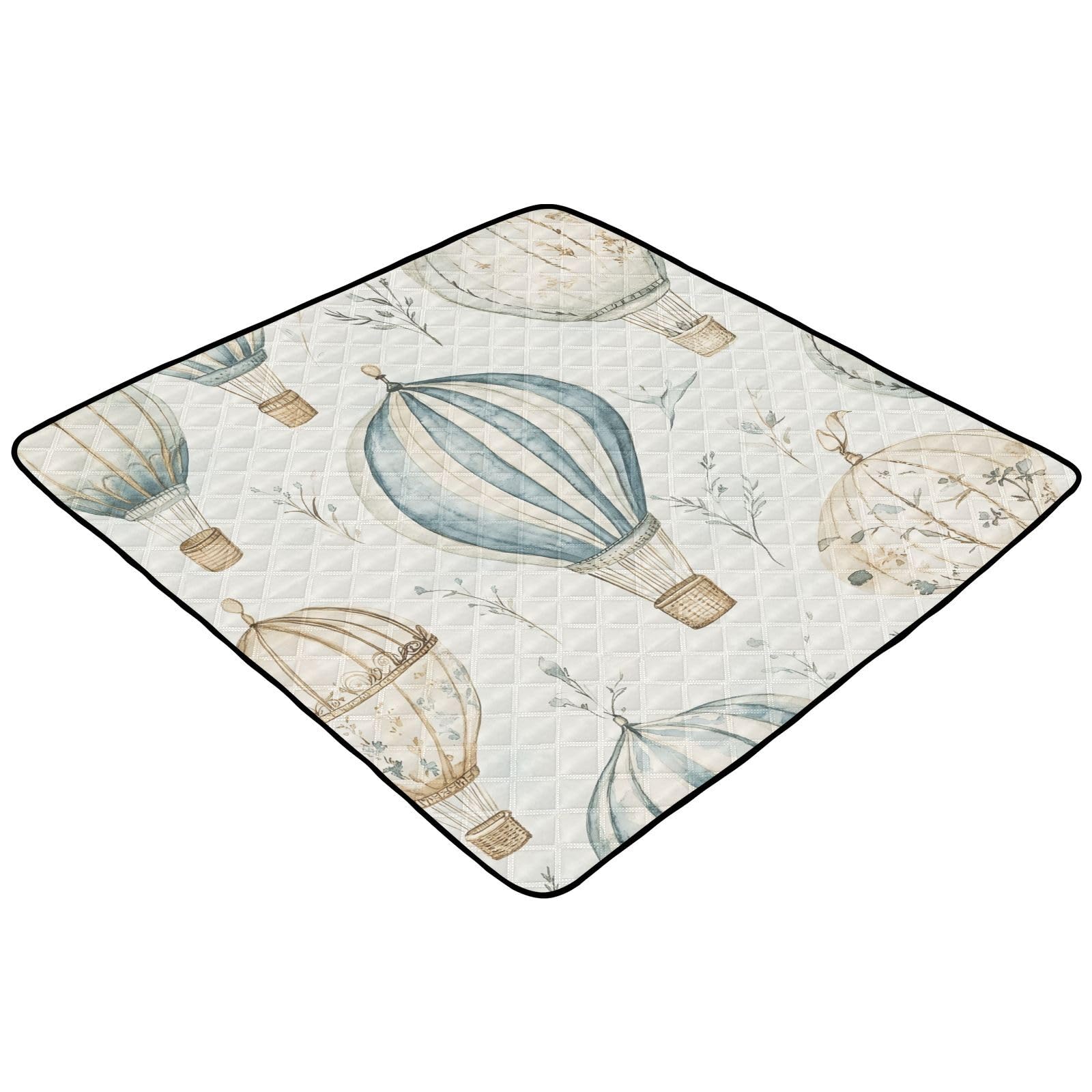 Kigai Hot Air Balloon Baby Play Mat for Floor and Playpen 50x50 inch Non-Slip Baby Activity Playmat Waterproof Foldable Crawling Mat for Infants Toddlers