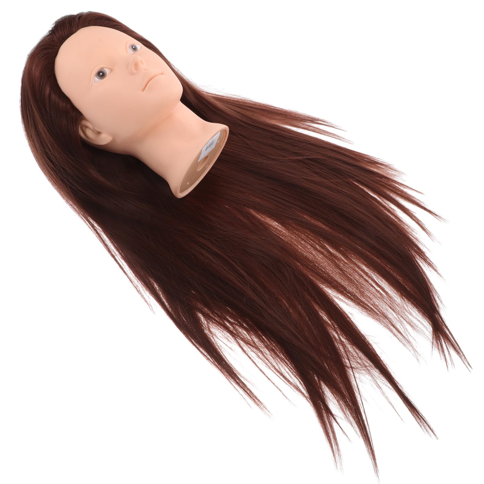 Cabilock Trainingspuppenkopf für Friseure mit Hitzebeständigem Silikon und Hochtemperaturfasern Realistisches Stylingerlebnis für Schönheitssalons und Makeup Ausbildung