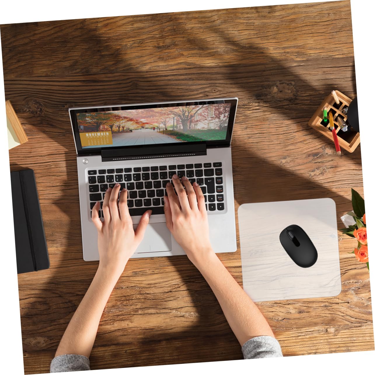 Mouse Pad in Vetro Trasparente per Scrivania, Gaming e Scuola