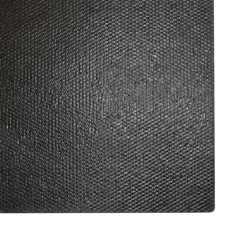 Felpudo negro 40 x 60 cm fibra de coco con mechones antideslizante para entrada, porche, jardín, balcón, garaje, duradero, lavable, impermeable, para interior y exterior