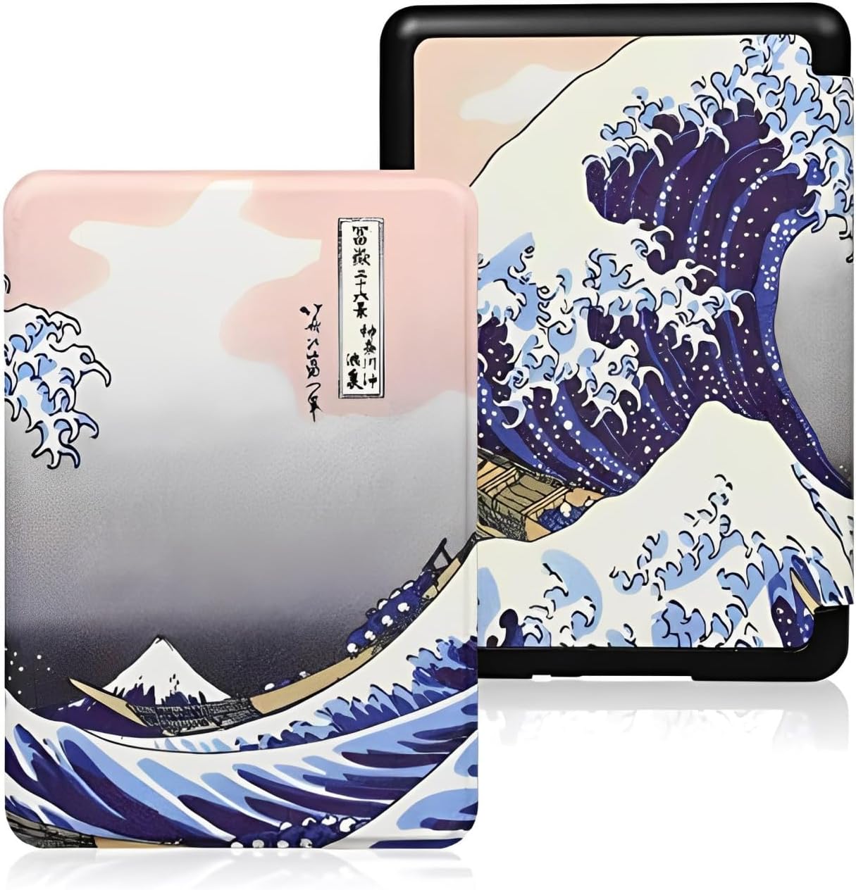 Capa Para Kindle Paperwhite 12ª Geração 7” (SA569P e SA568B) e Kindle Colorsoft 1ª Geração (SA58CB e SA59CP) – Auto Hibernação – Fechamento Magnético (Ondas de Kanagawa)