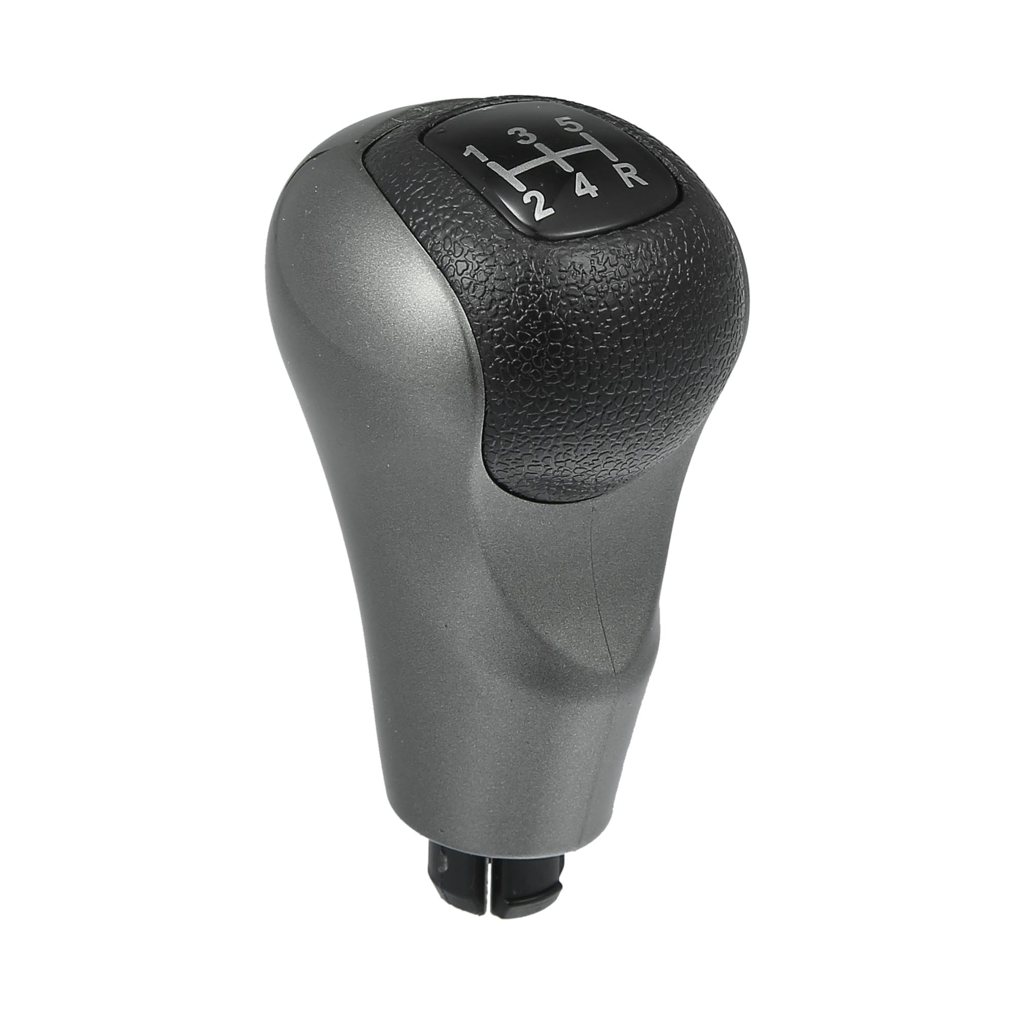 X AUTOHAUX Car Manual Gear Stick Shift Knob 5 Gear for Honda Civic 2006-2011 Shift Head 54102-SNA-A01 Black Faux Leather Titanium Tone