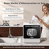 AIRMSEN 2025 NEW Upgraded Table Top Dishwasher, Countertop Dishwasher No Plumbing with Water Softener, 8+3 Wash Programs, 5L Tank, 1–18H Delay Start, Child Lock, 360° Dual Spray Arms - 3