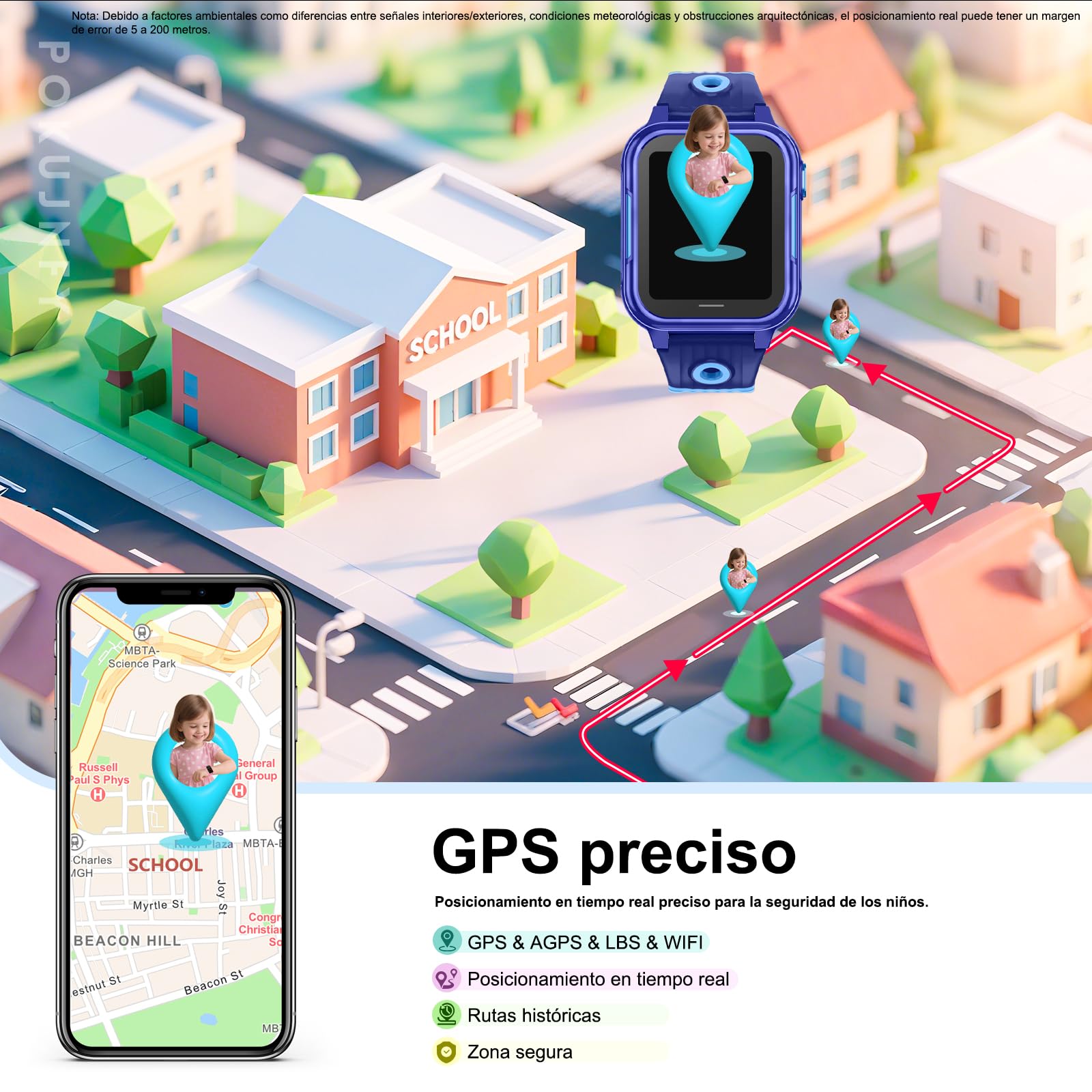 4G Reloj Inteligente Niño GPS y Llamadas SOS Videollamadas