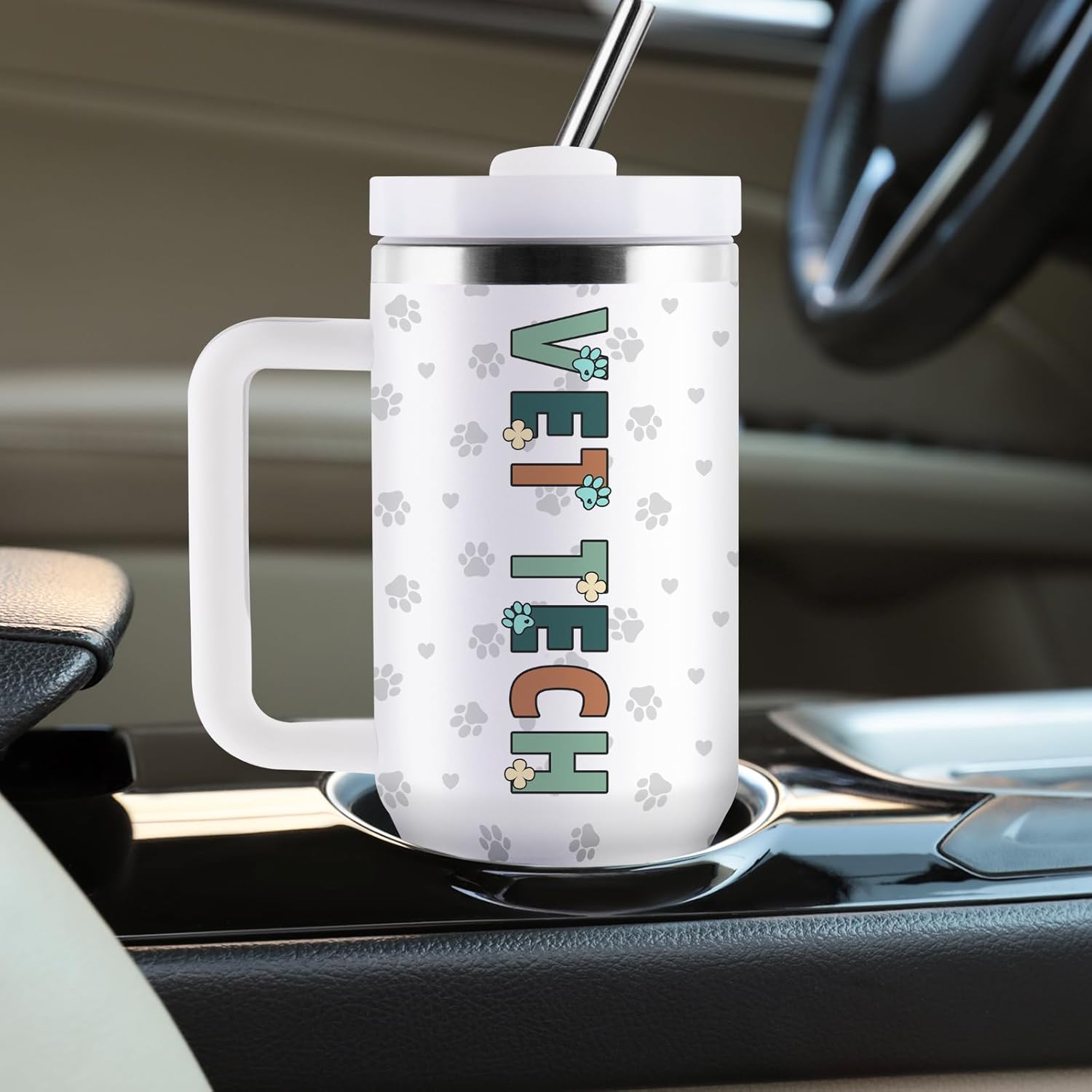 Vet Tech Gifts for Women Men, Vet Tech Week Gifts, Veterinary Technician Week Appreciation Gift, 40oz Stainless Steel Tumbler - Image 2