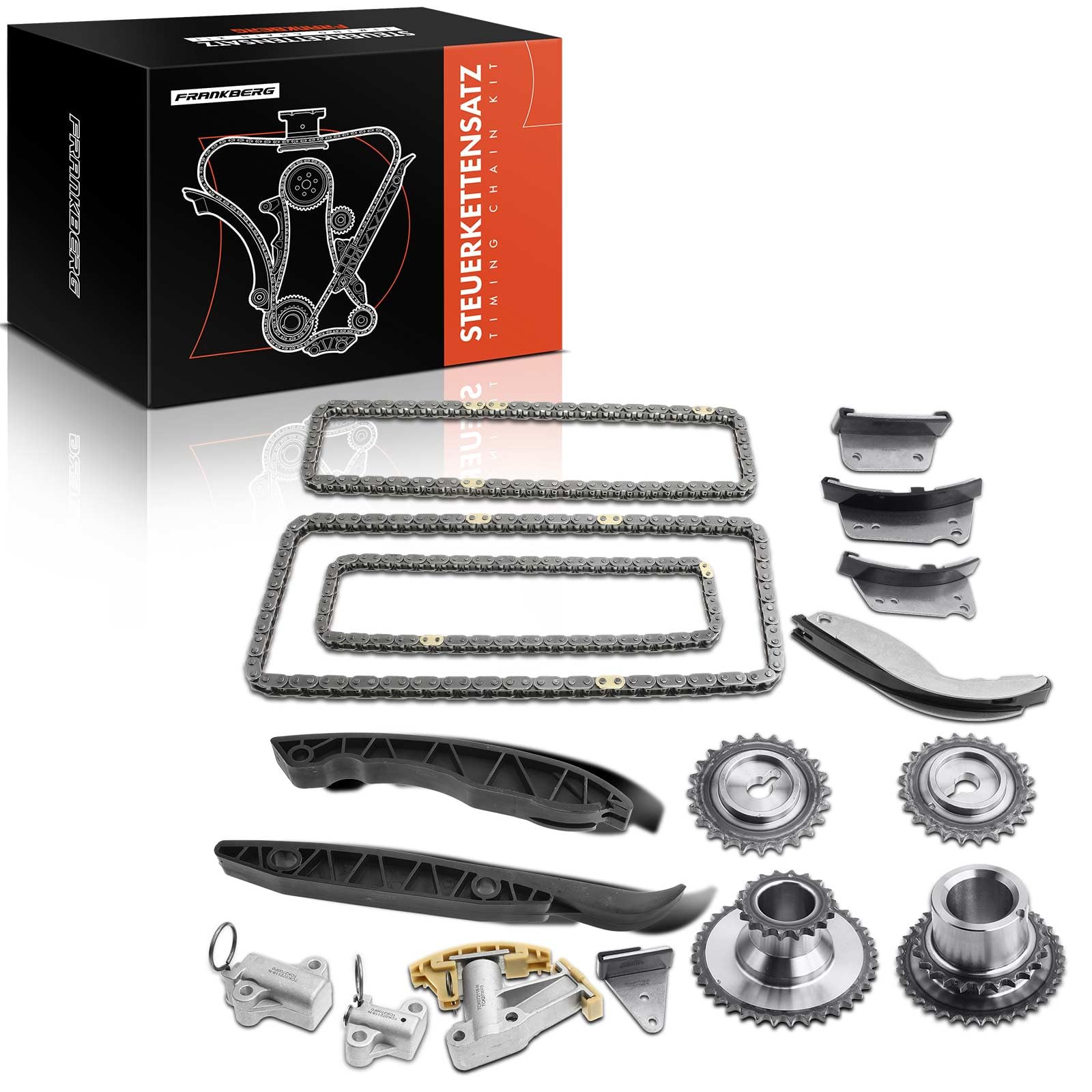 Frankberg Kit de cadena de distribución 23351-4A020 | Compatible con: Caja H-1 A1, Autobús H350, Sorento I JC, H-1 Travel TQ, Plataforma plana/chasis Porter