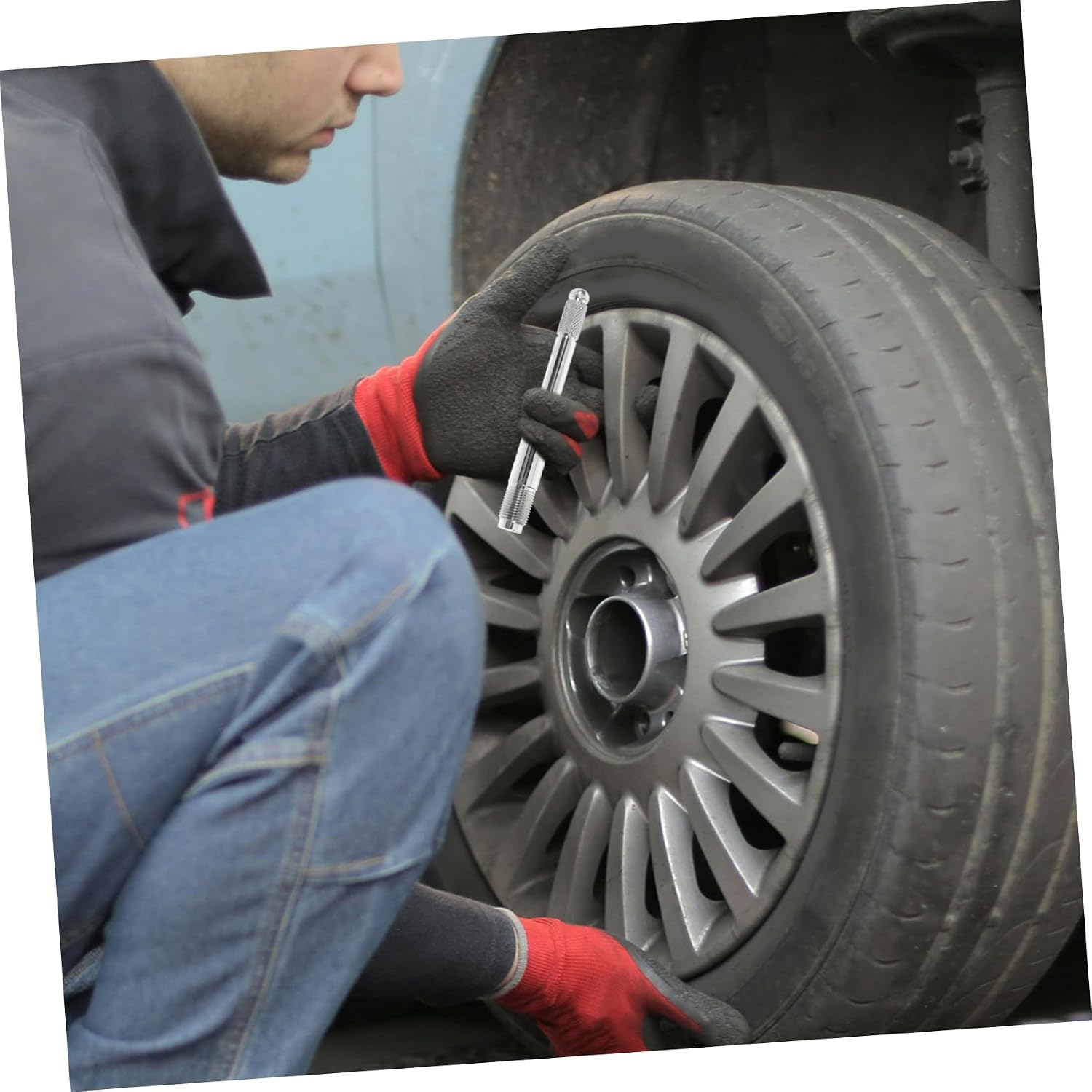 Wheel Alignment Pin Hanger Tool for Easy Tire Change and Balancing Compatible Stainless Steel Efficient Lug Nut Remover for Automotive Maintenance