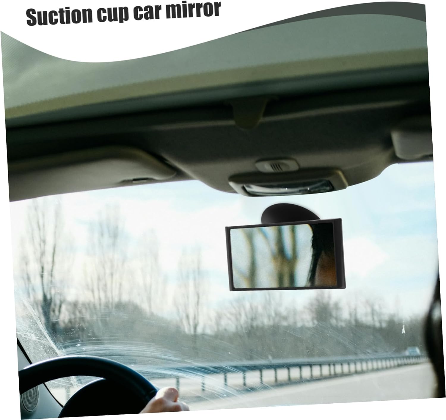 Suction Cup Car Rearview Mirror High Definition Wide Angle Vehicle Interior Mirror Sleek Design for Enhanced Safety and Comprehensive Surroundings View
