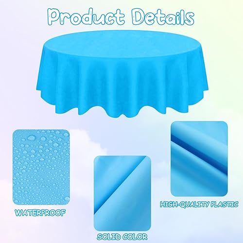 Miniatura 10 de Paquete de 12 manteles de plástico de colores surtidos, 54 x 108 pulgadas, fundas de mesa de neón para cumpleaños, boda, picnic, hogar, despedida de