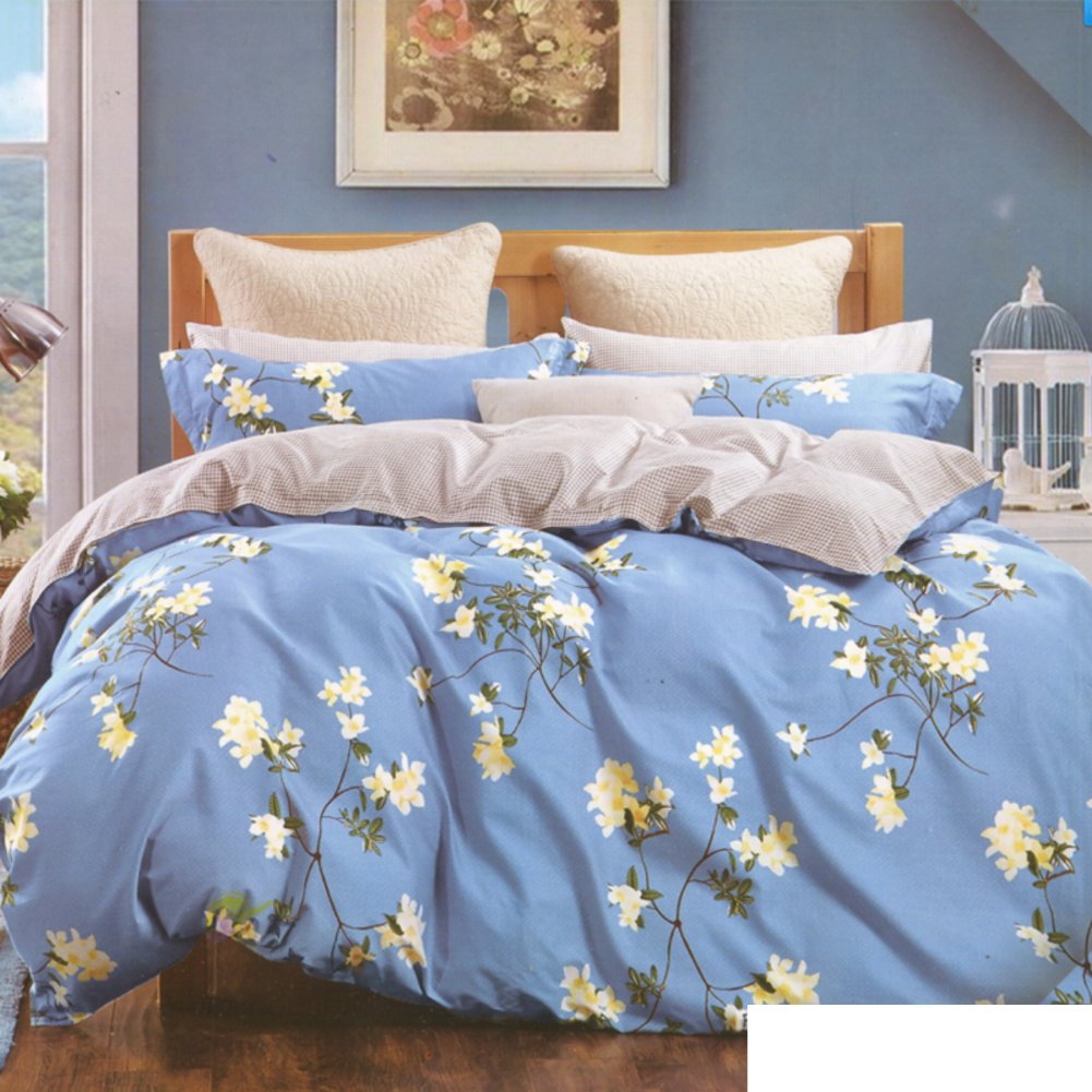Drap de lit de coton sergé et lin respirant G 250x225cm contre la chaleur