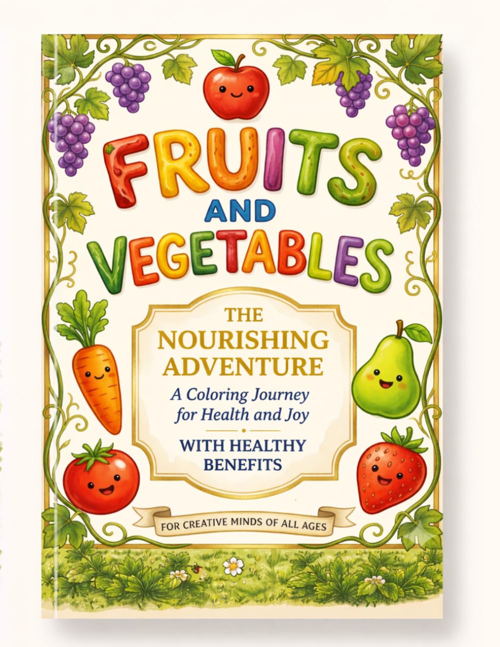 Fruits and Vegetables Coloring Book for Kids Ages 4-8: Fun Healthy Food Coloring Pages with Benefits: Fun and Educational Coloring Pages for Kids