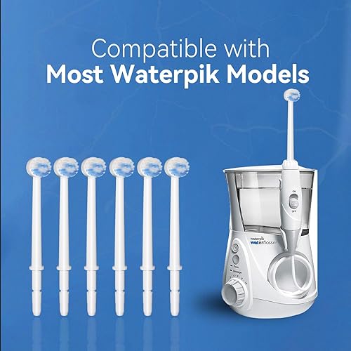 Miniatura 5 de Puntas de repuesto para cabezales de repuesto Waterpik Aquarius Water Flosser Waterpik para cepillos de dientes (6 puntas de cabezal de cepillo)