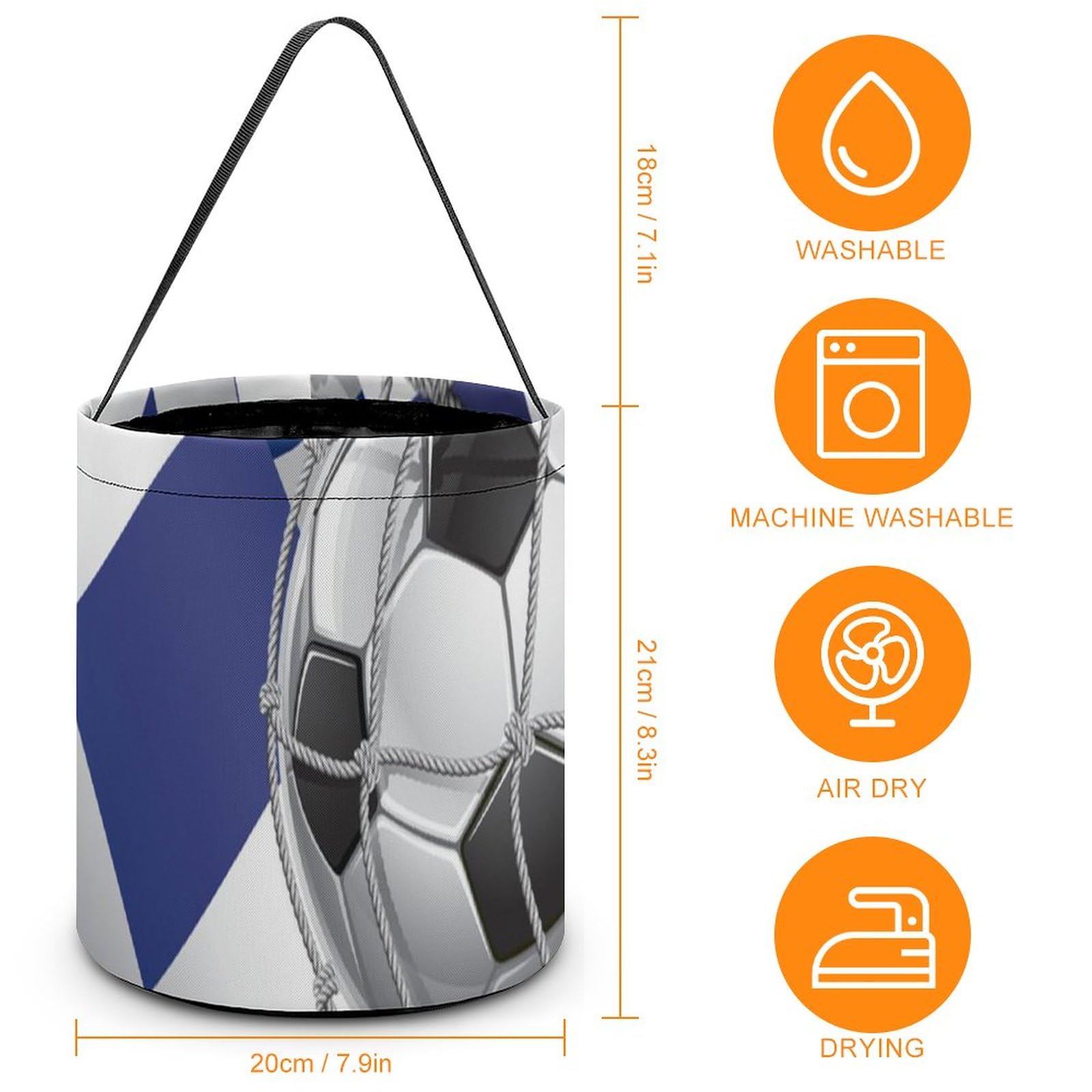 Soccer Goal and Greece Flag Funny Easter Eggs Basket Candy Gift Storage Bags Buckets for Party Favors Supplies