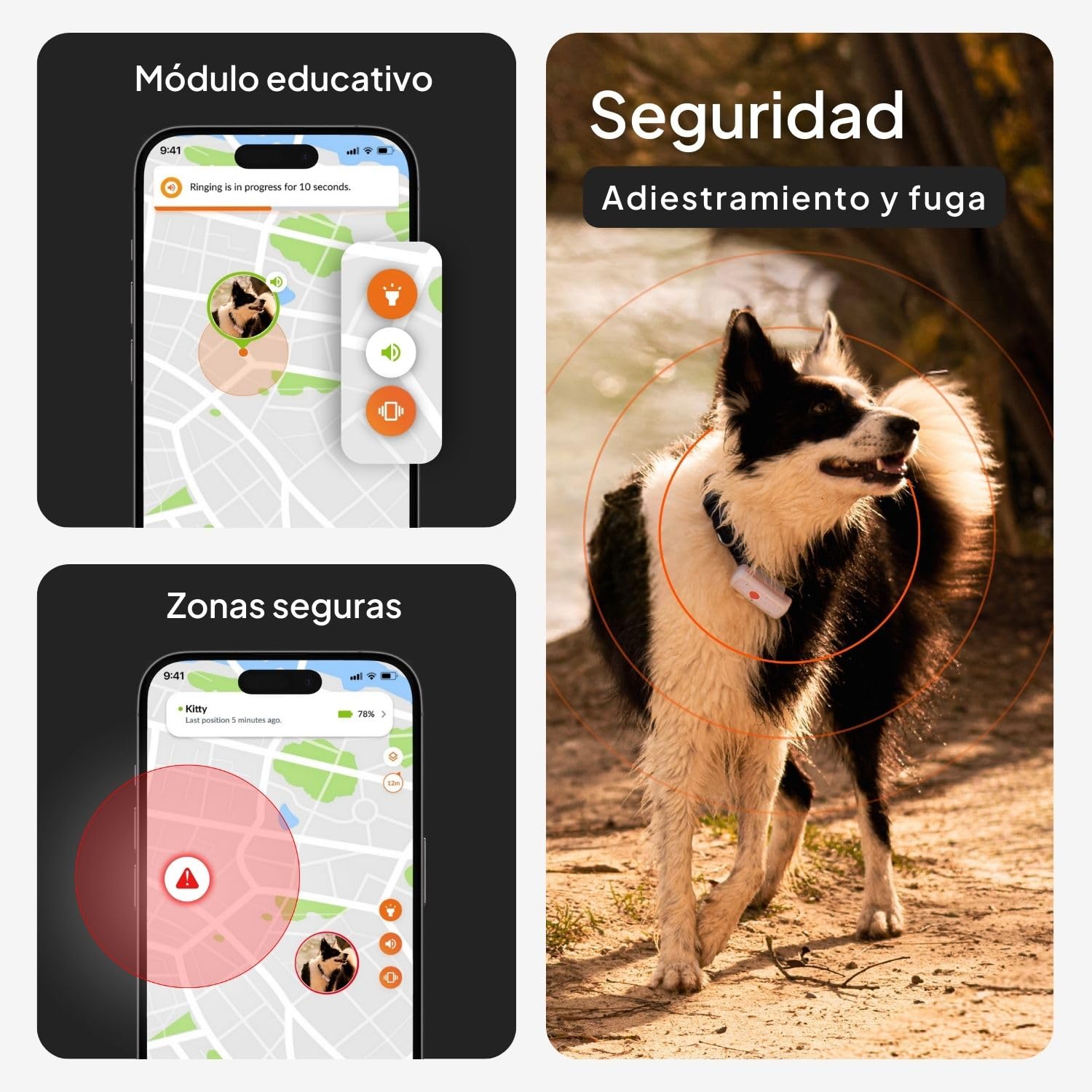 Weenect XS para Perros – Nuevo Mini rastreador GPS para Perros | Seguimiento GPS en Tiempo Real | Modelo más pequeño del Mercado | Suscripción | Resistente al Agua
