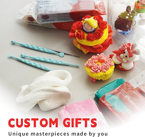 Miniatura 7 de Arcilla de secado al aire  Ultra ligera y suave, segura y no tóxica, moldeable y flexible, arcilla profesional de secado al aire para figuras de