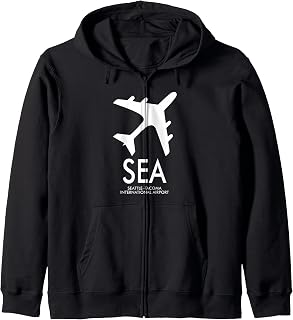 SEA SEATTLE–TACOMA INTERNATIONAL AIRPORT CODE BAGGAGE TAG Zip Hoodie