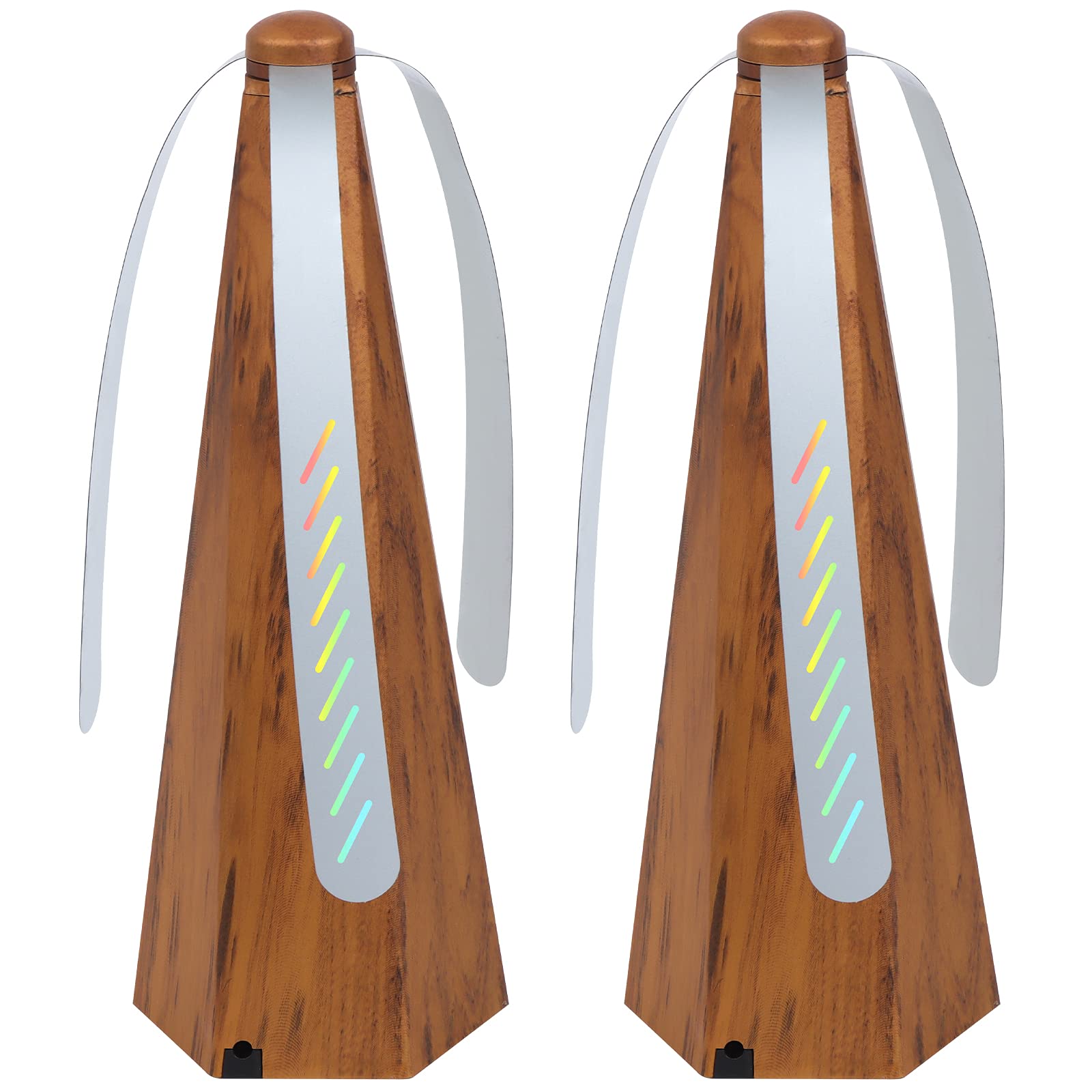 Haishell 2 Pcs Fly Repellent Fan for Tables - Wood Grain Portable Table Fan for Indoor Outdoor Use - Food Protector to Keep Flies and Bugs Away