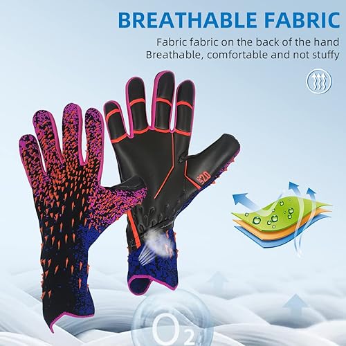 Miniatura 4 de Scott Edward Guantes de portero de fútbol para niños y adultos, kit de portero de fútbol premium, súper agarre y protección, talla 678910