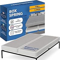 Vista 22 de Greaton, Base de cama con somier, tamaño individual, base de colchón de madera de 2 pulgadas, fabricada en Estados Unidos, silenciosa, sin ruido, 2