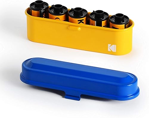 Miniatura 8 de KODAK Funda de película  para 5 rollos de películas de 1.378 in  Caja compacta de acero retro para clasificar y proteger los rollos de película