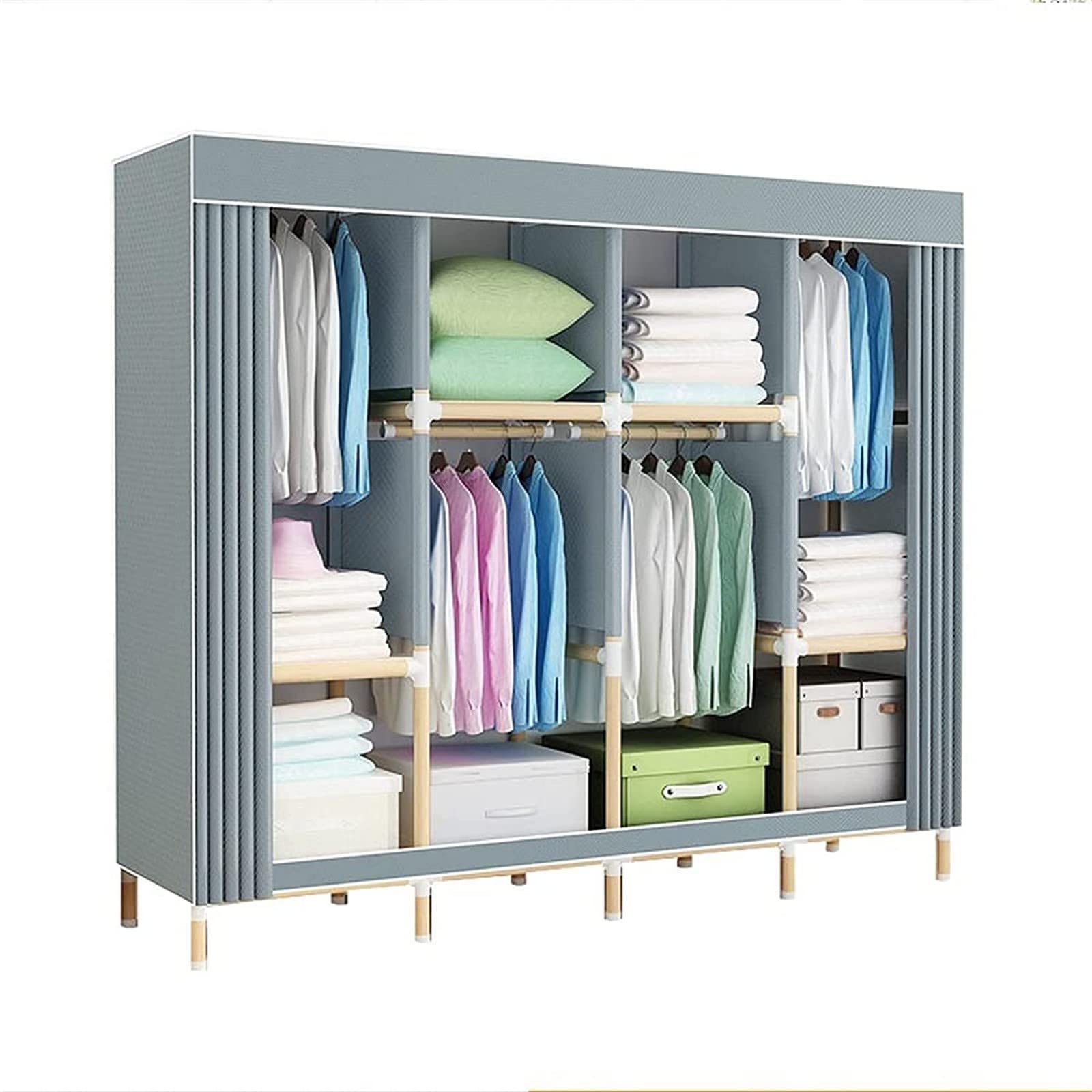 Amazon.co.jp: ポータブルワードローブ布ワードローブライト